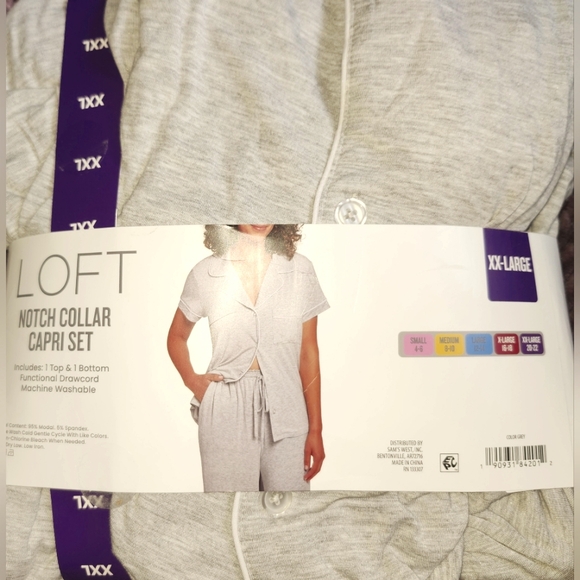 LOFT SLEEP NOTCH COLLAR CAPRI SET SIZE 2XL REG.$49 NWT ๐ - Picture 2 of 5
